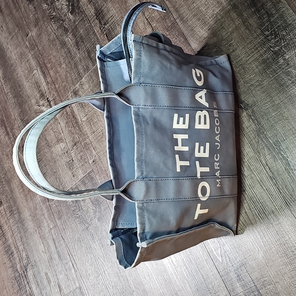 Marc Jacobs The Tote Bag Blue Canvas Large - Picture 2 of 14